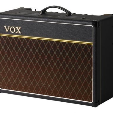 black and brown VOX amplifier