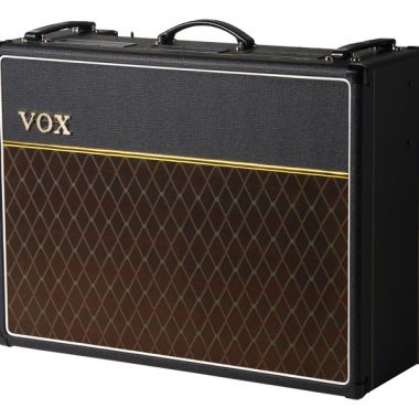 black and brown VOX amplifier