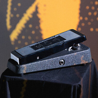 Vox Real McCoy Wah pedal on table top angled