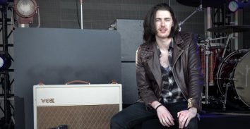 Hozieron stage sitting beside VOX amplifier